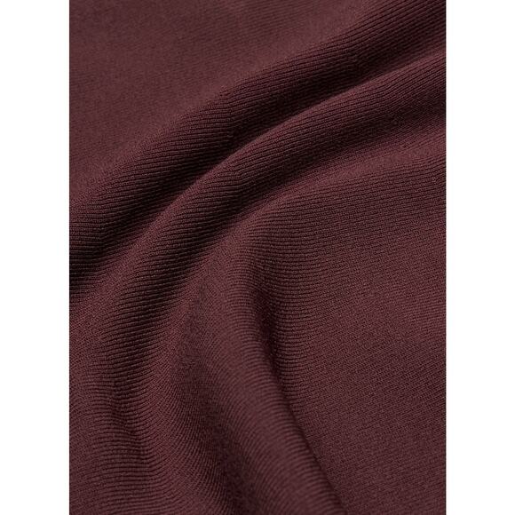 Babaton Sculpt Knit Ambient Dress Rich Maroon Medium Holiday Party Classic NWT - Picture 7 of 15
